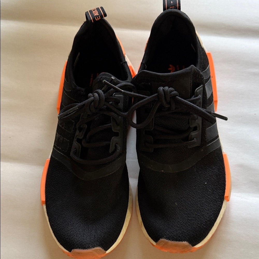 adidas Black and Orange Women's Athletic Sneakers